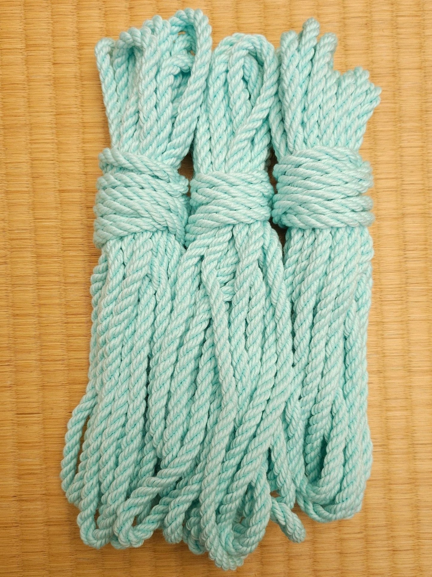 Baby blue Shibari UV Glow Rope - RebornRopes