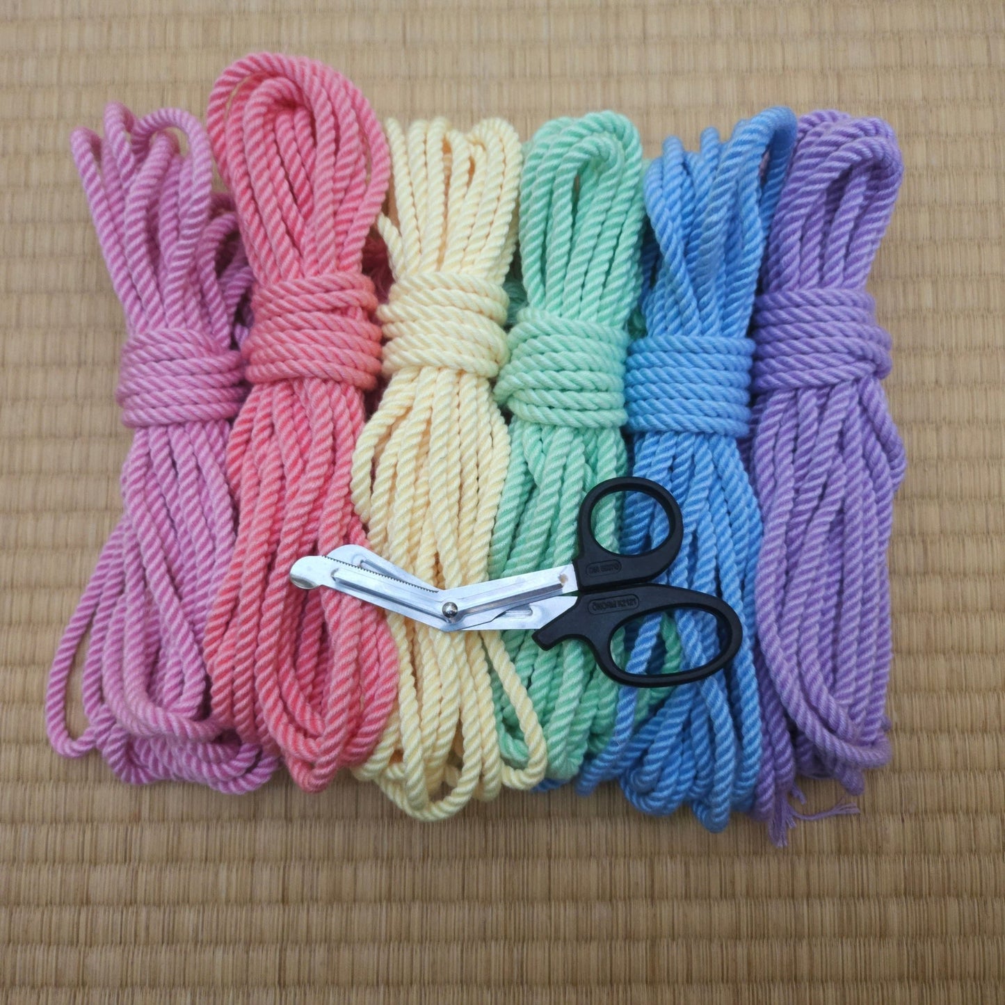 Bamboo ‘Pastel Pride’. bondage rope kit - RebornRopes