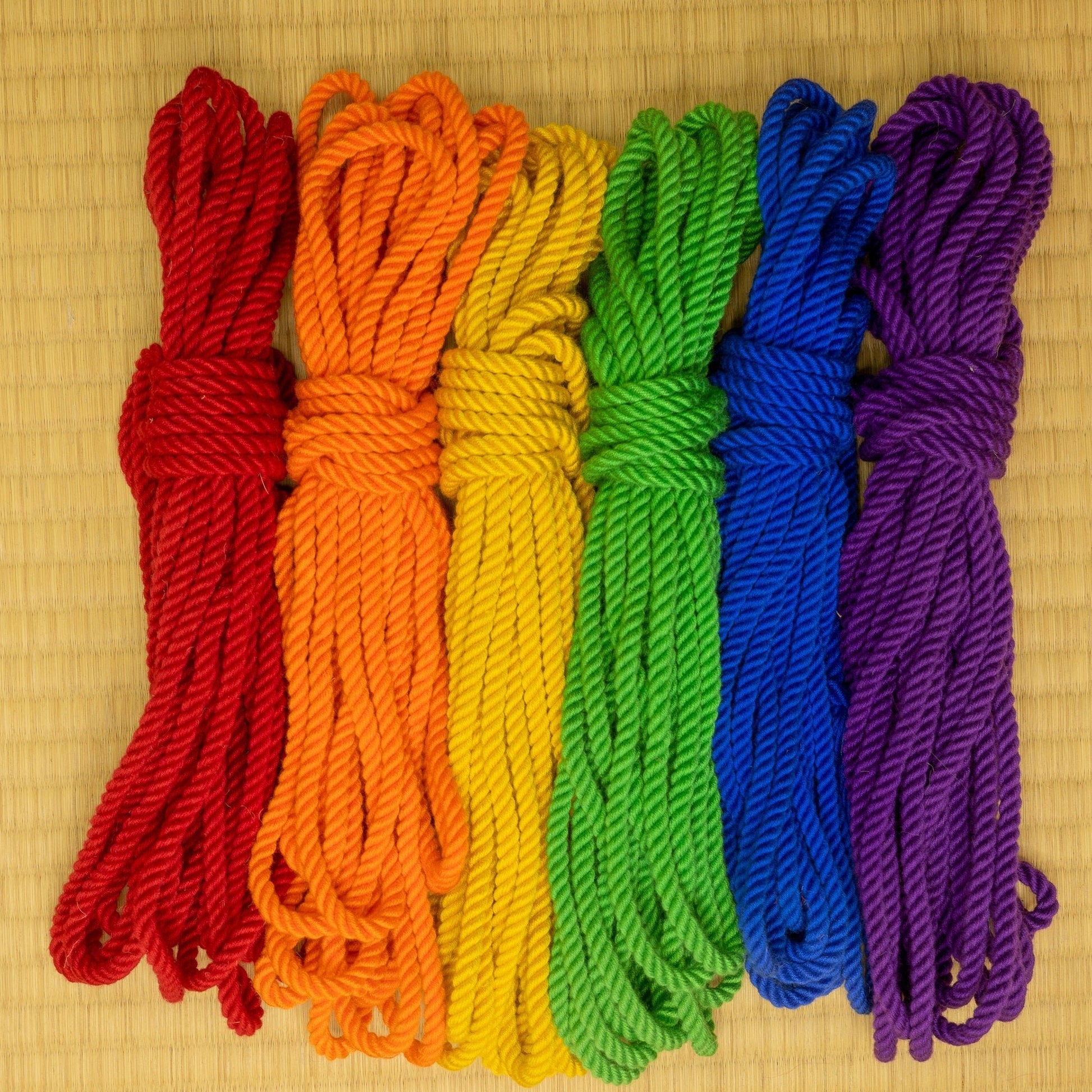 Bamboo ‘PRIDE Rainbow’ bondage rope kit - RebornRopes