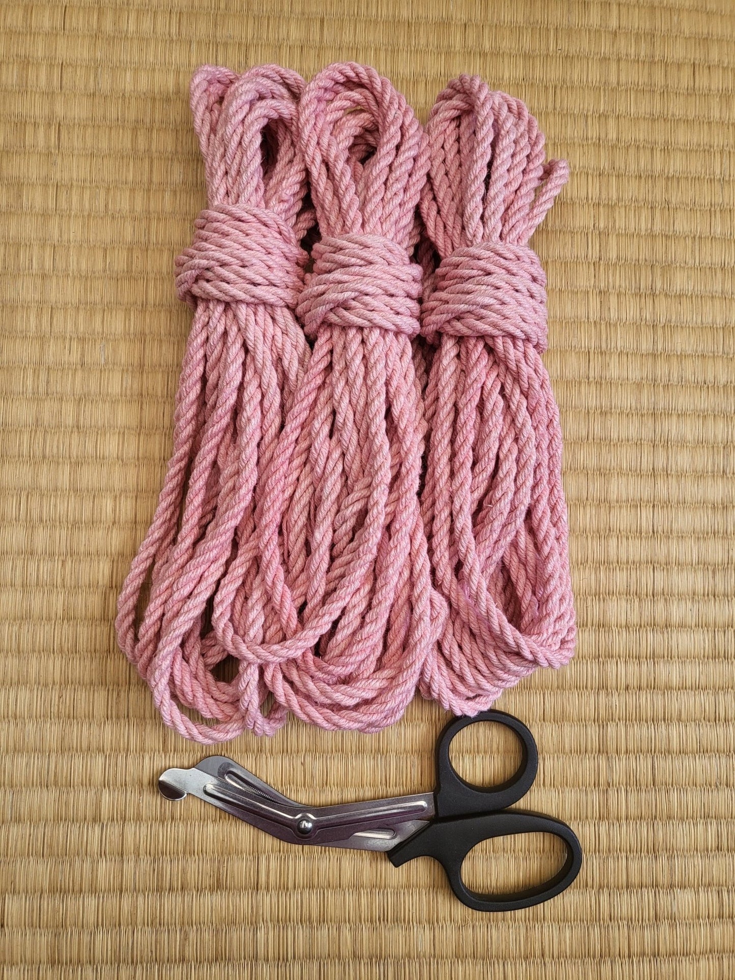 'Blushing Pink' Hemp bondage rope. - RebornRopes