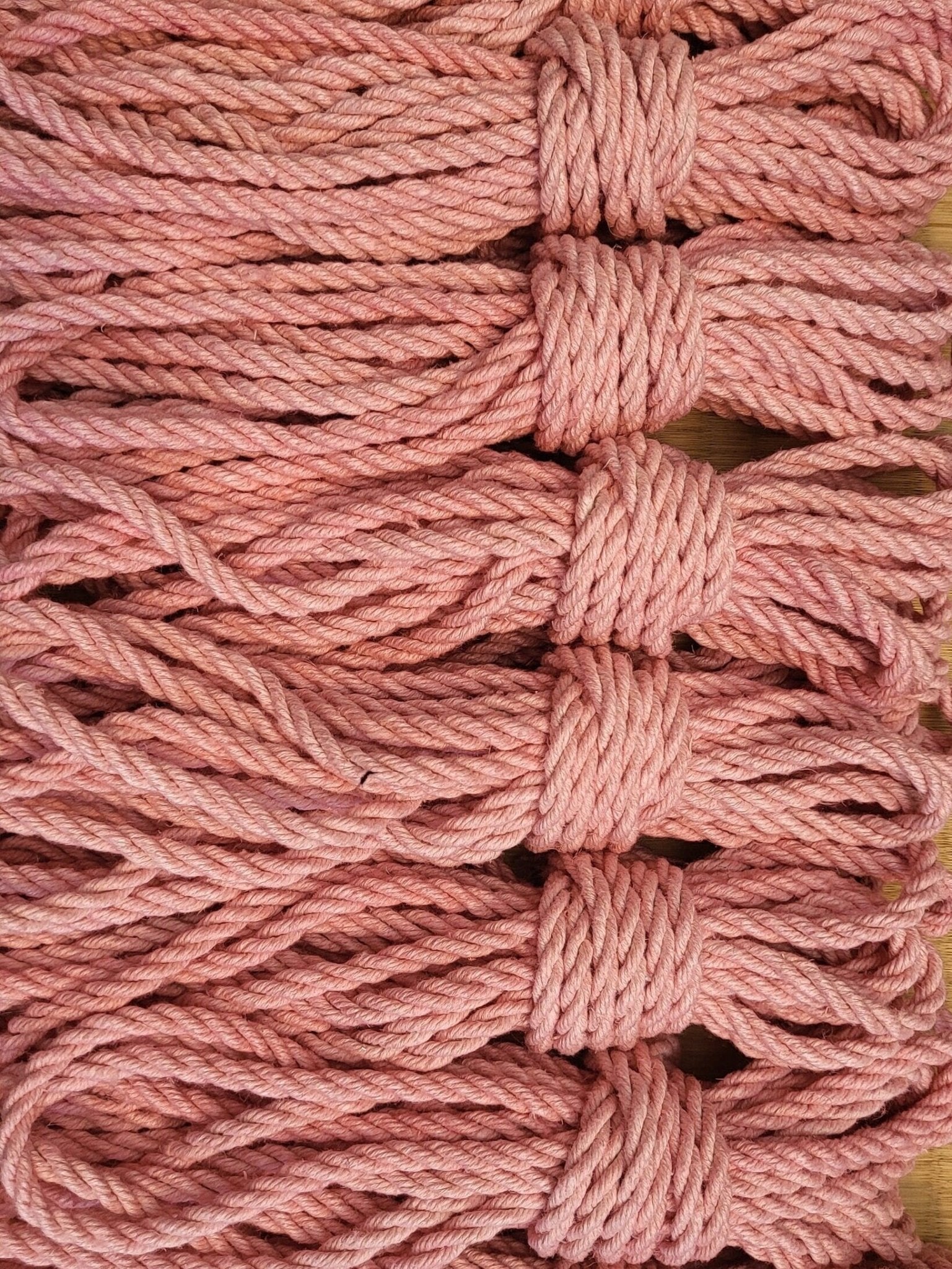 'Blushing Pink' Hemp bondage rope. - RebornRopes