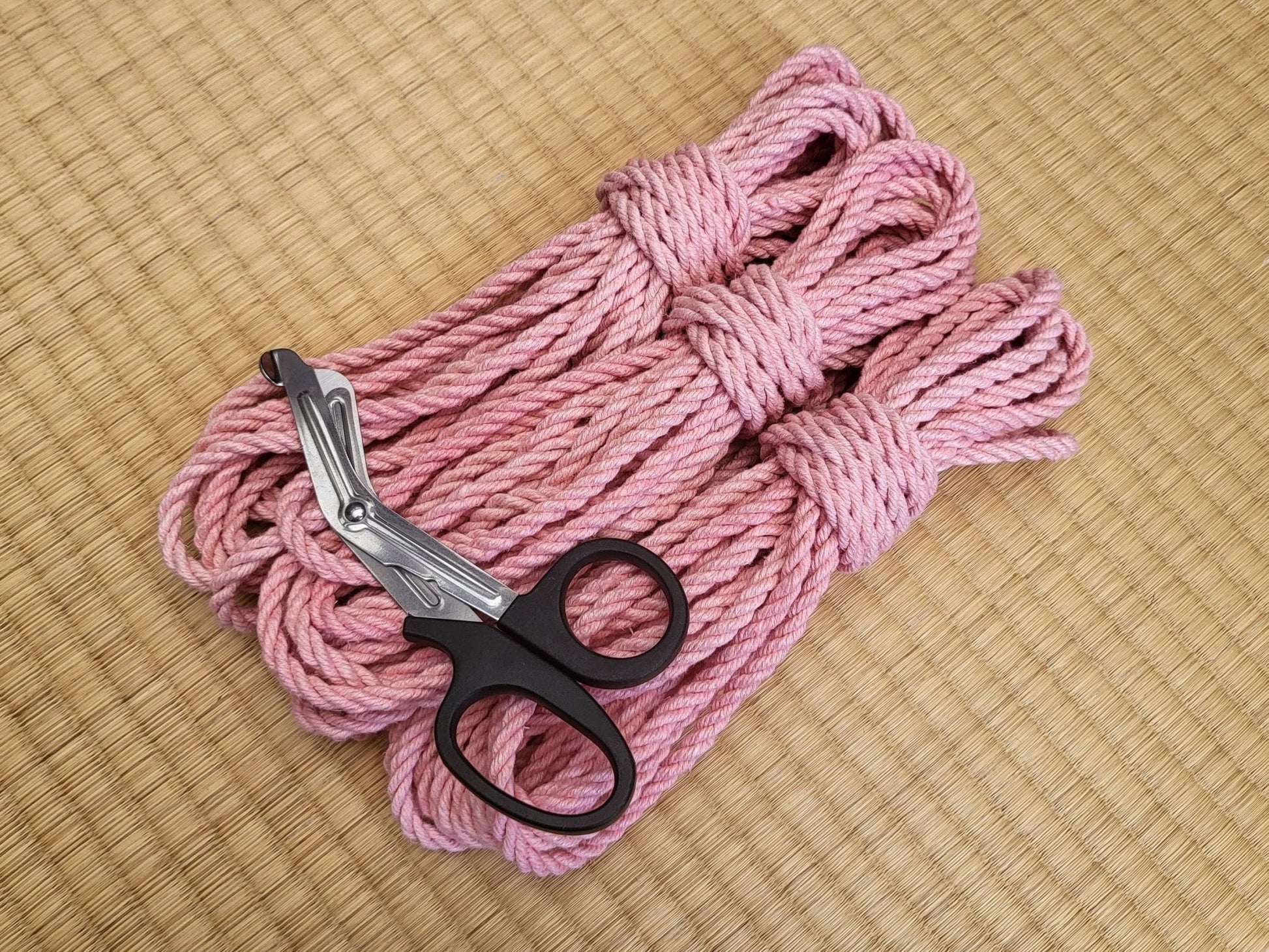 'Blushing Pink' Hemp bondage rope. - RebornRopes