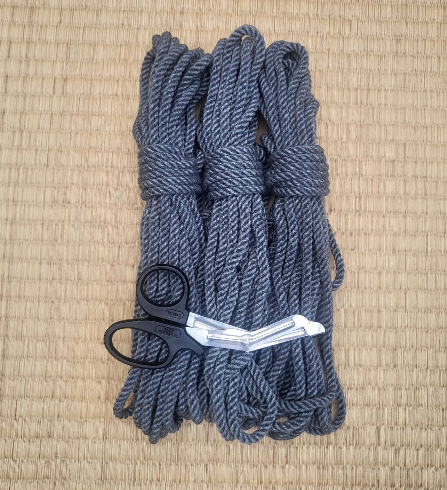 ‘Cloud Grey’ Bamboo bondage rope. - RebornRopes