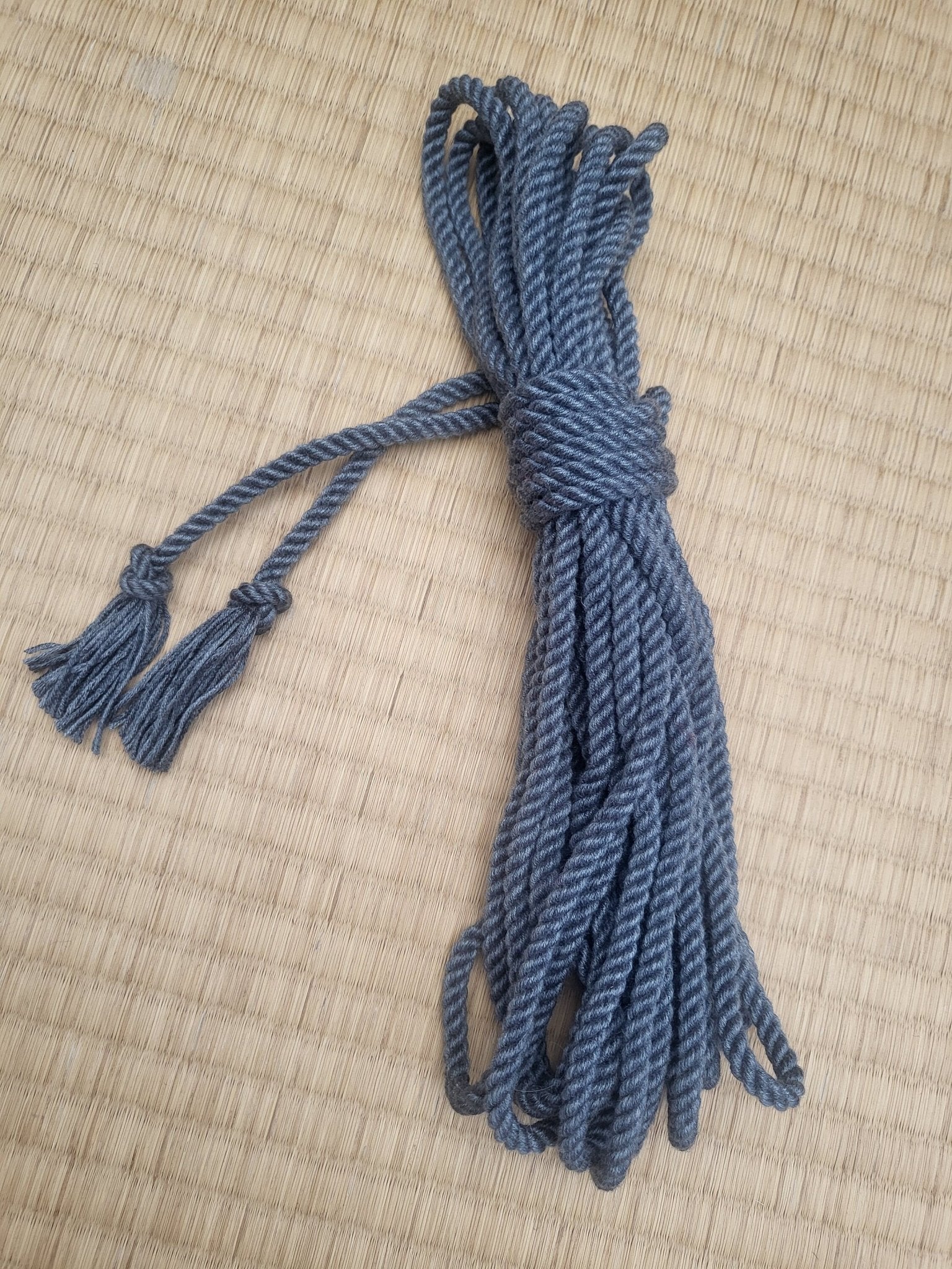 ‘Cloud Grey’ Bamboo bondage rope. - RebornRopes