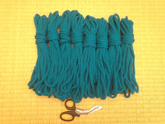 "Cyan" bamboo bondage rope - RebornRopes