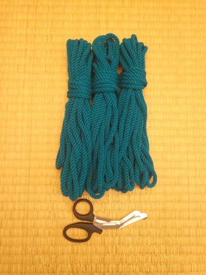 "Cyan" bamboo bondage rope - RebornRopes