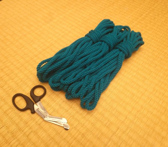 "Cyan" bamboo bondage rope - RebornRopes