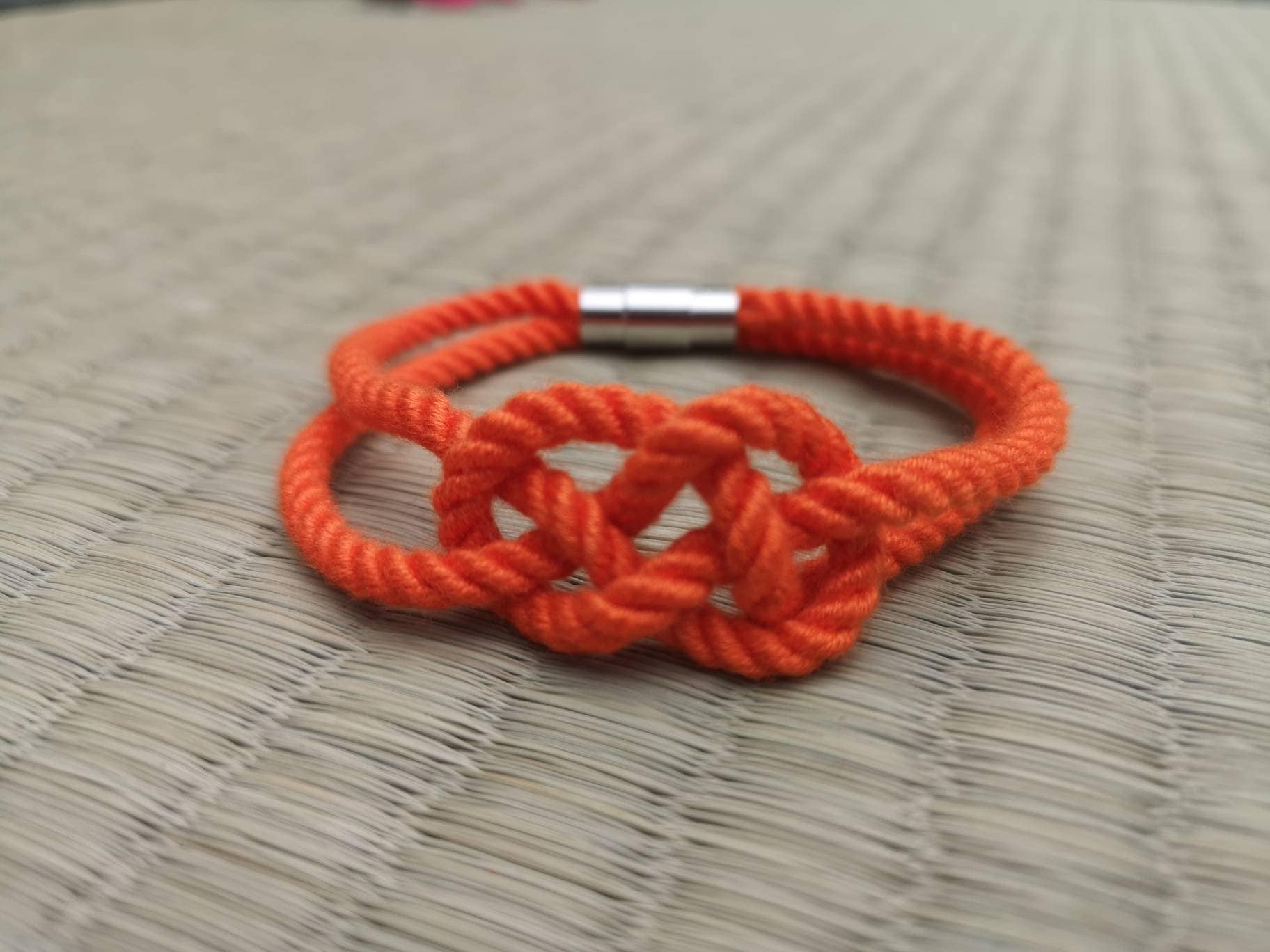 Double coin collar made with bamboo rope - RebornRopes