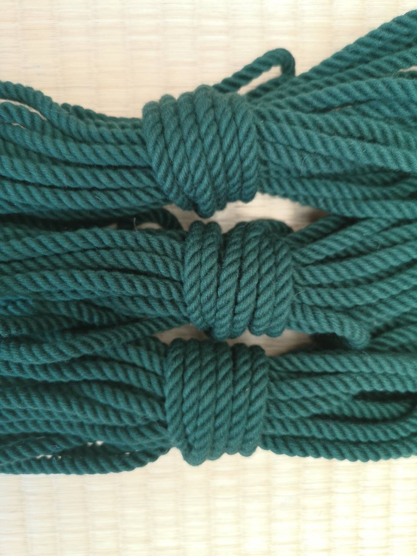 ‘Forest Green’ Bamboo bondage rope - RebornRopes