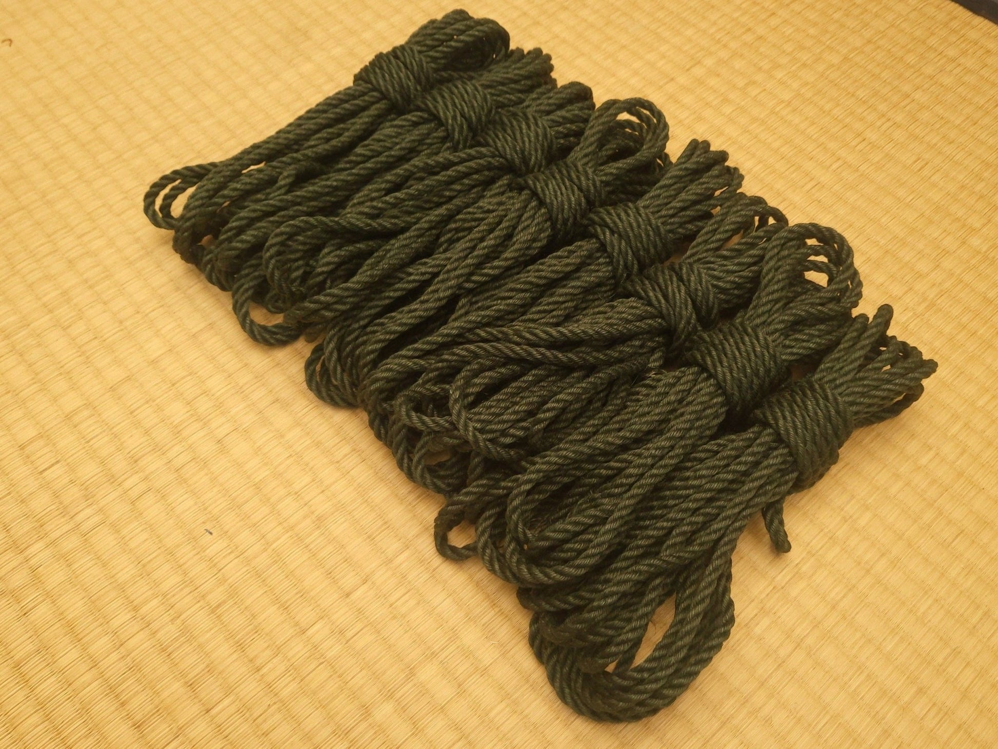 Forest Green - Fully treated jute shibari bondage rope. - RebornRopes