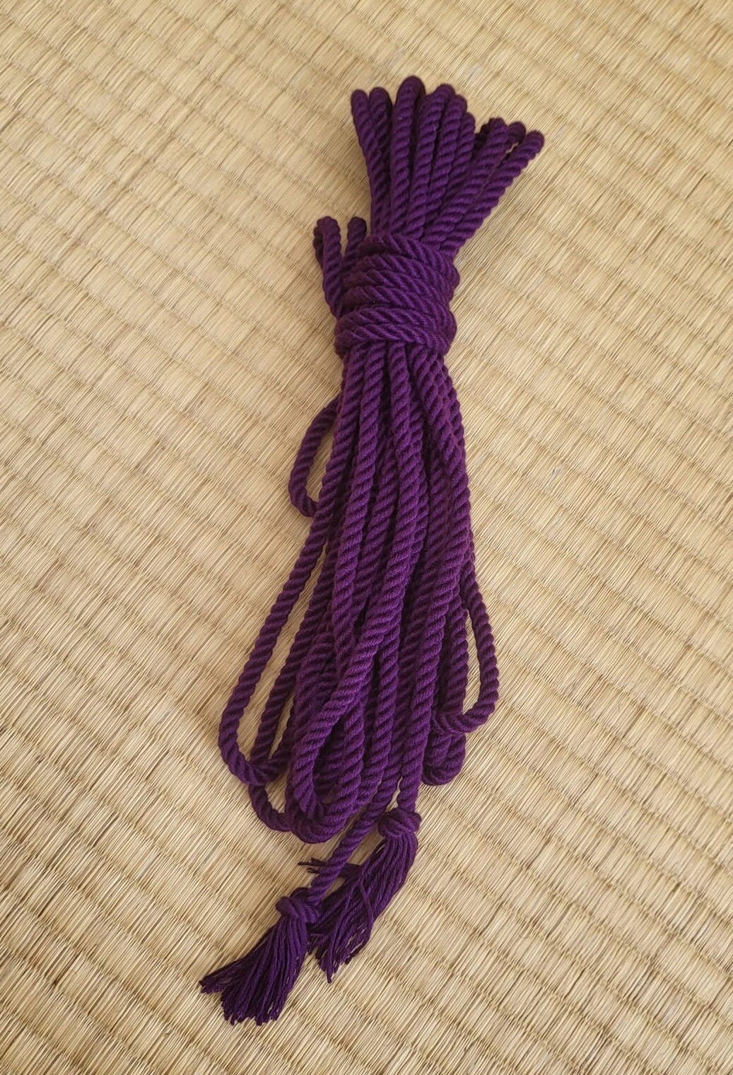 ‘Galaxy Purple’ bamboo bondage rope. - RebornRopes