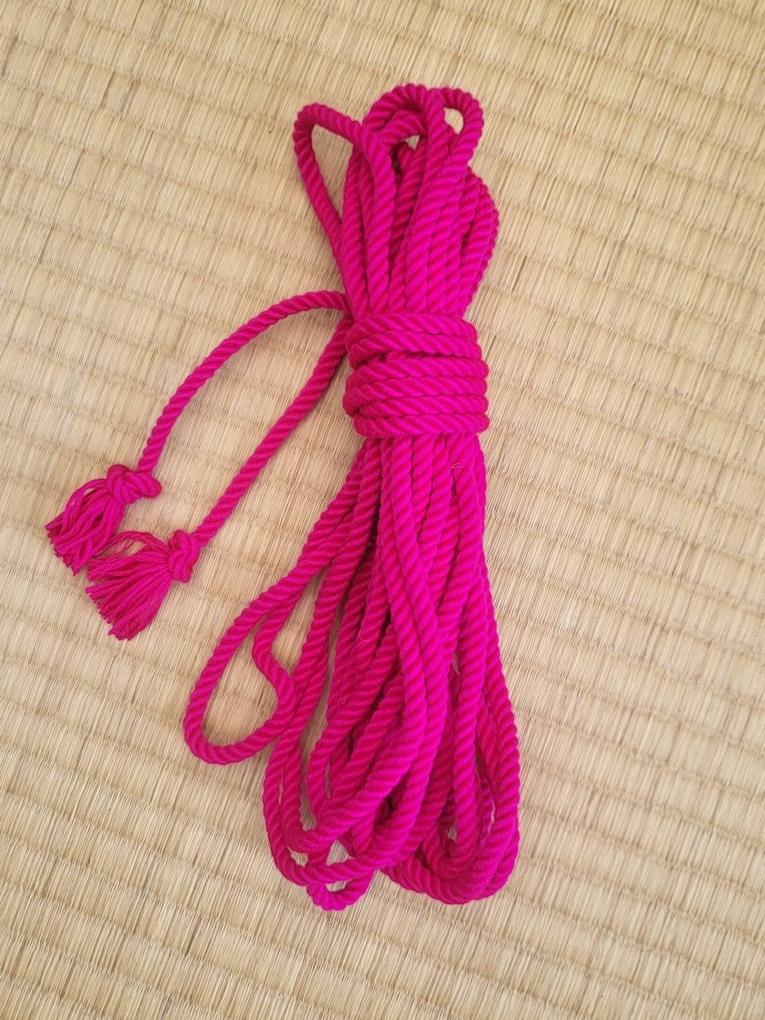 ‘Hot Pink’ bamboo bondage rope. - RebornRopes