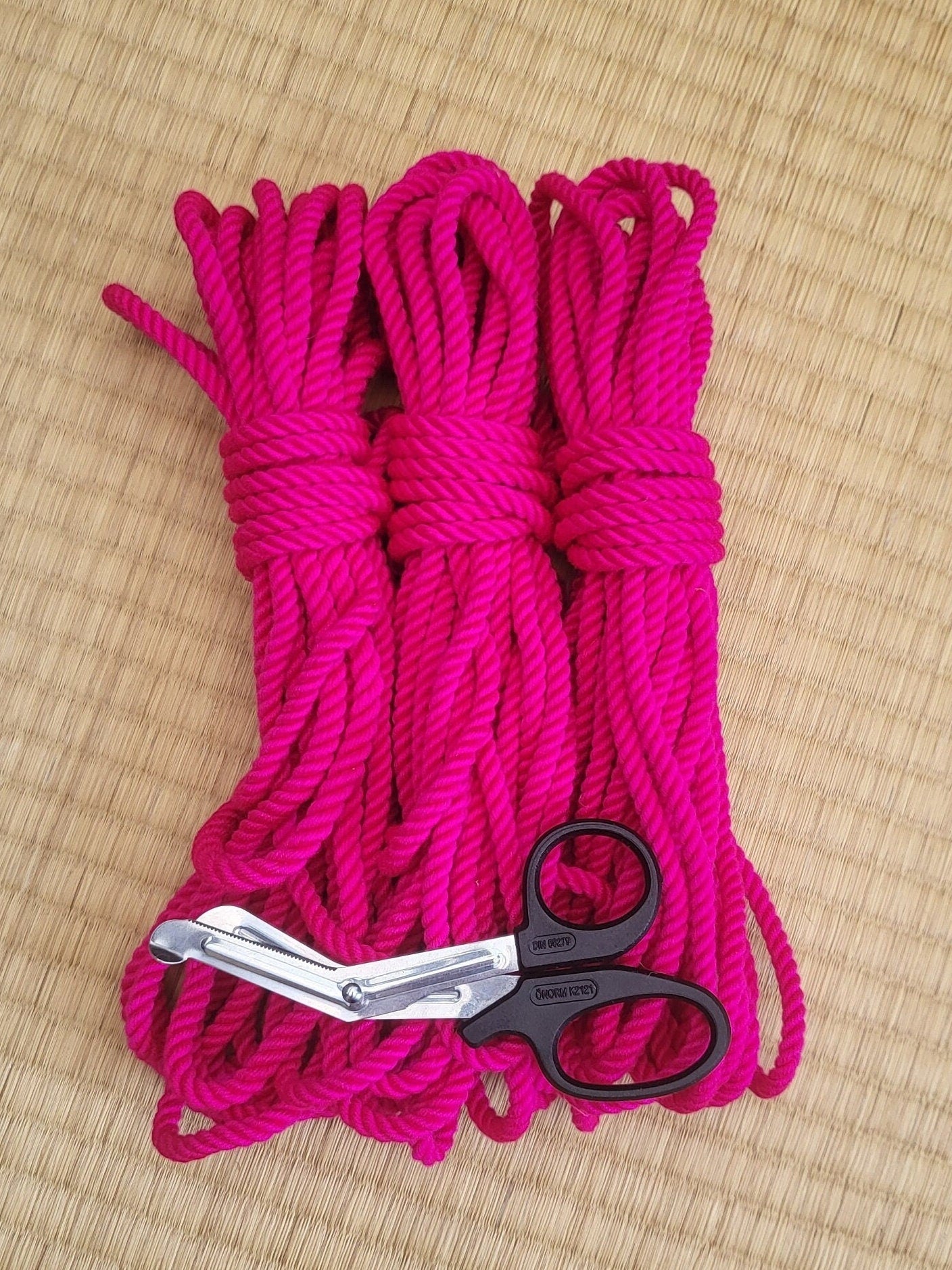 ‘Hot Pink’ bamboo bondage rope. - RebornRopes