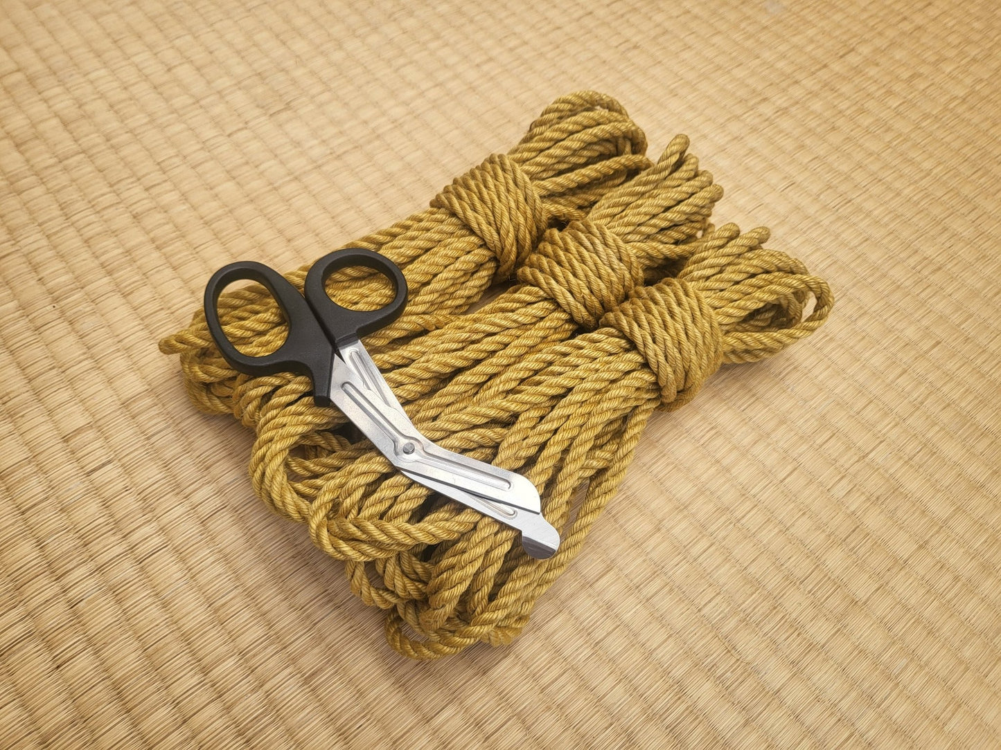 Mustard yellow jute shibari bondage rope. - RebornRopes