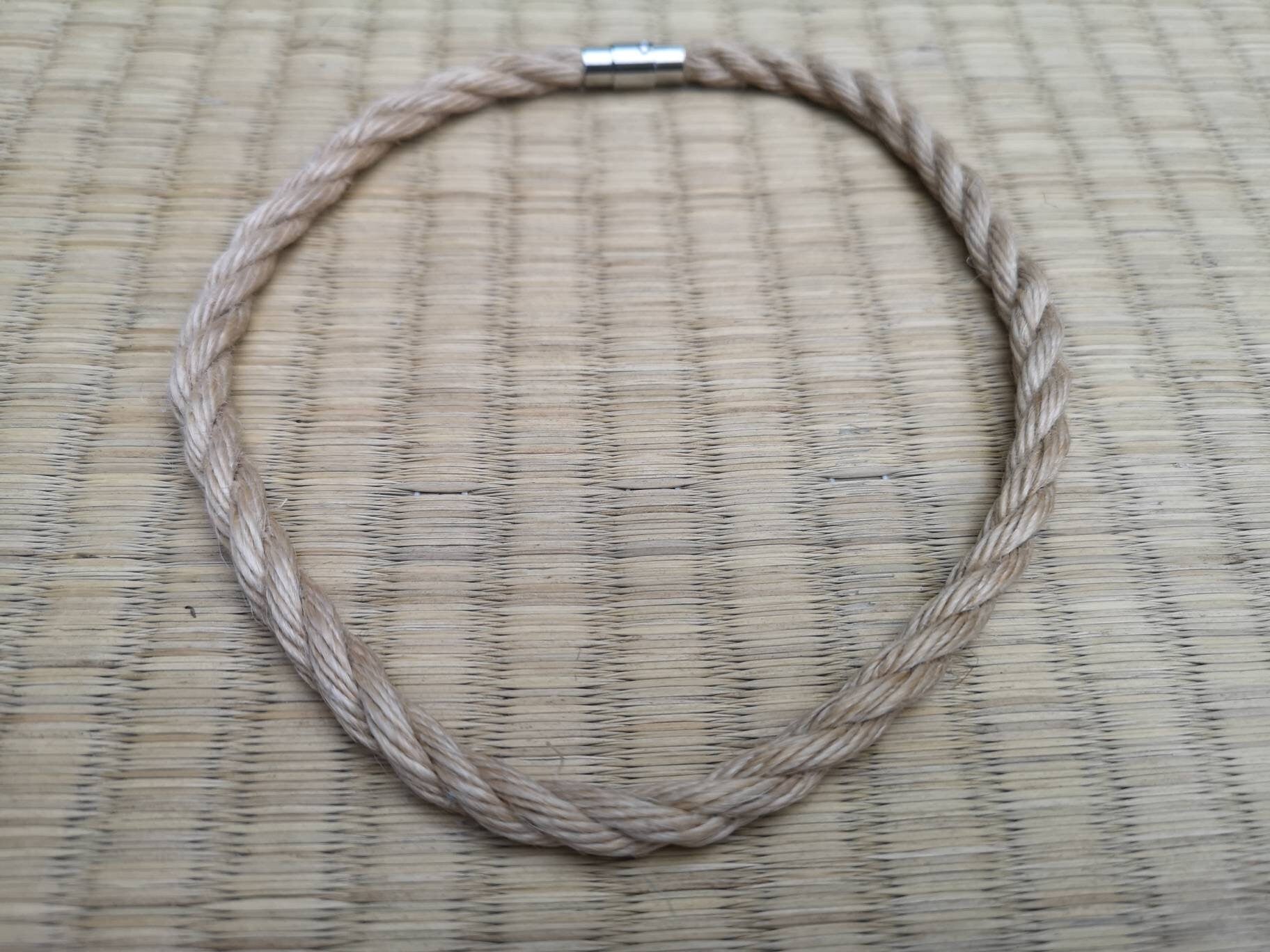 Natural Shibari jute rope collar Necklace - RebornRopes