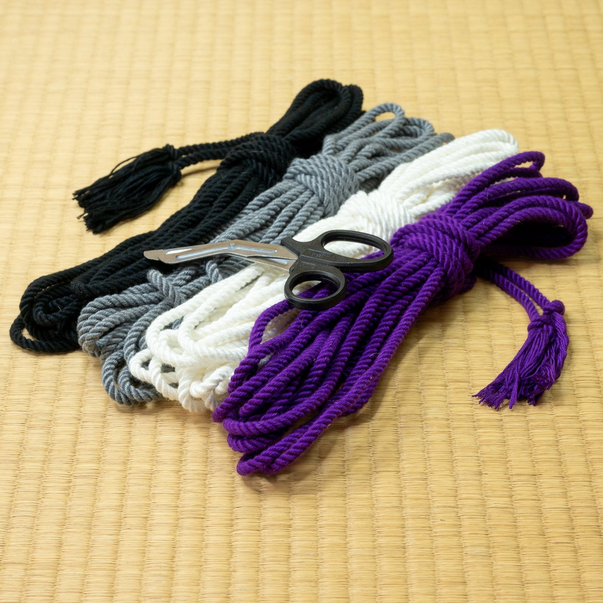 ‘PRIDE Asexual flag’. Bamboo bondage rope. - RebornRopes