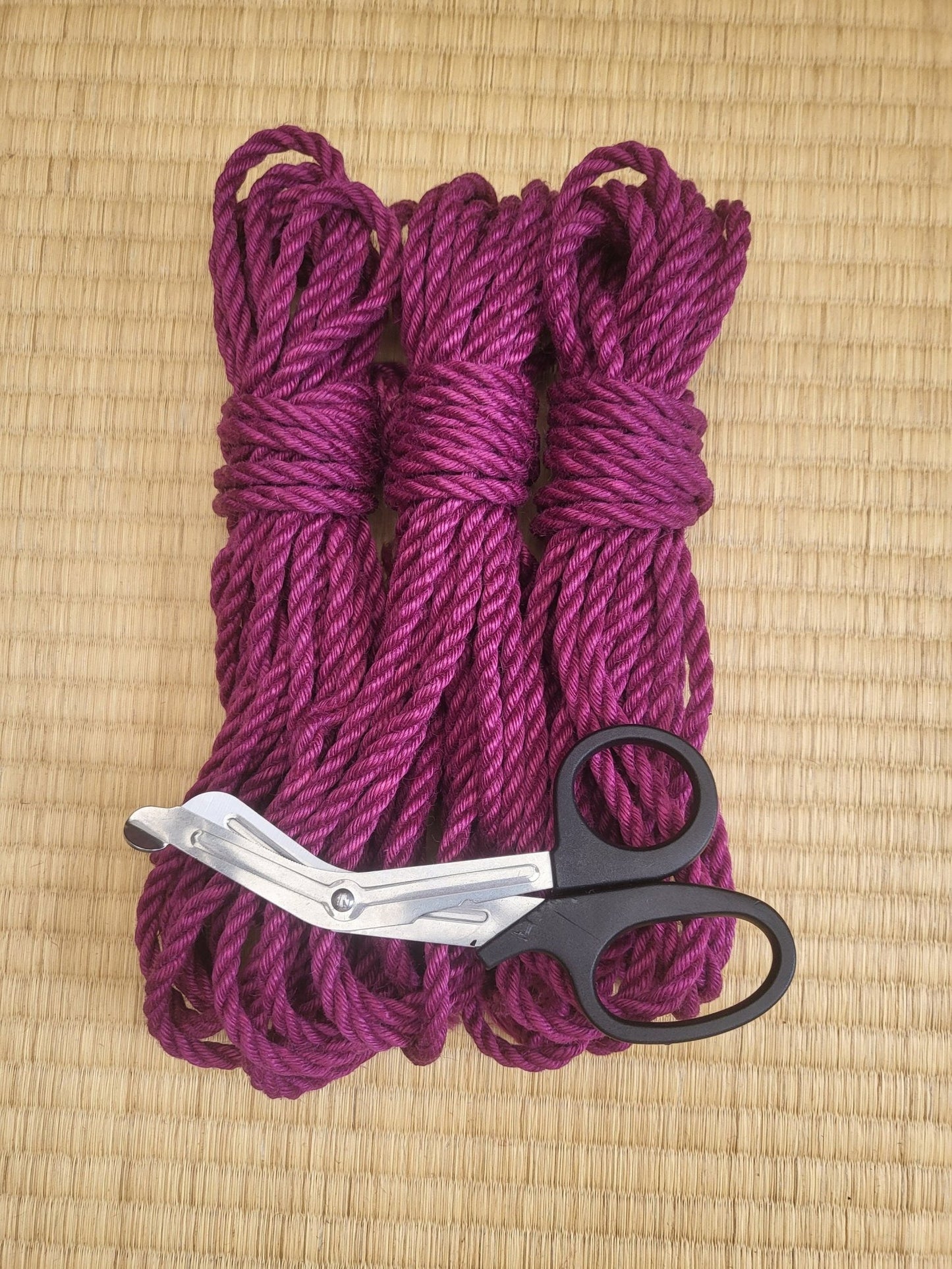 Raspberry jute shibari bondage rope. - RebornRopes