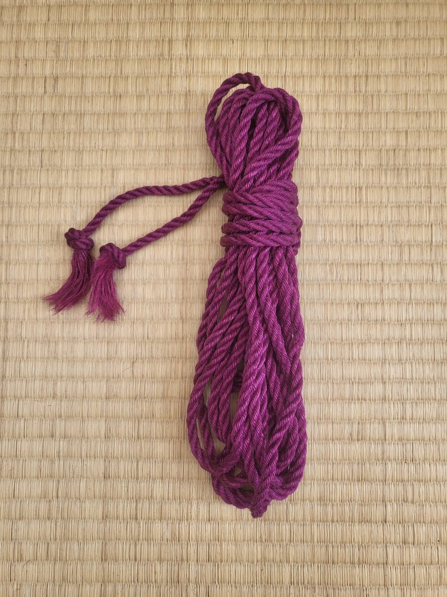 Raspberry jute shibari bondage rope. - RebornRopes