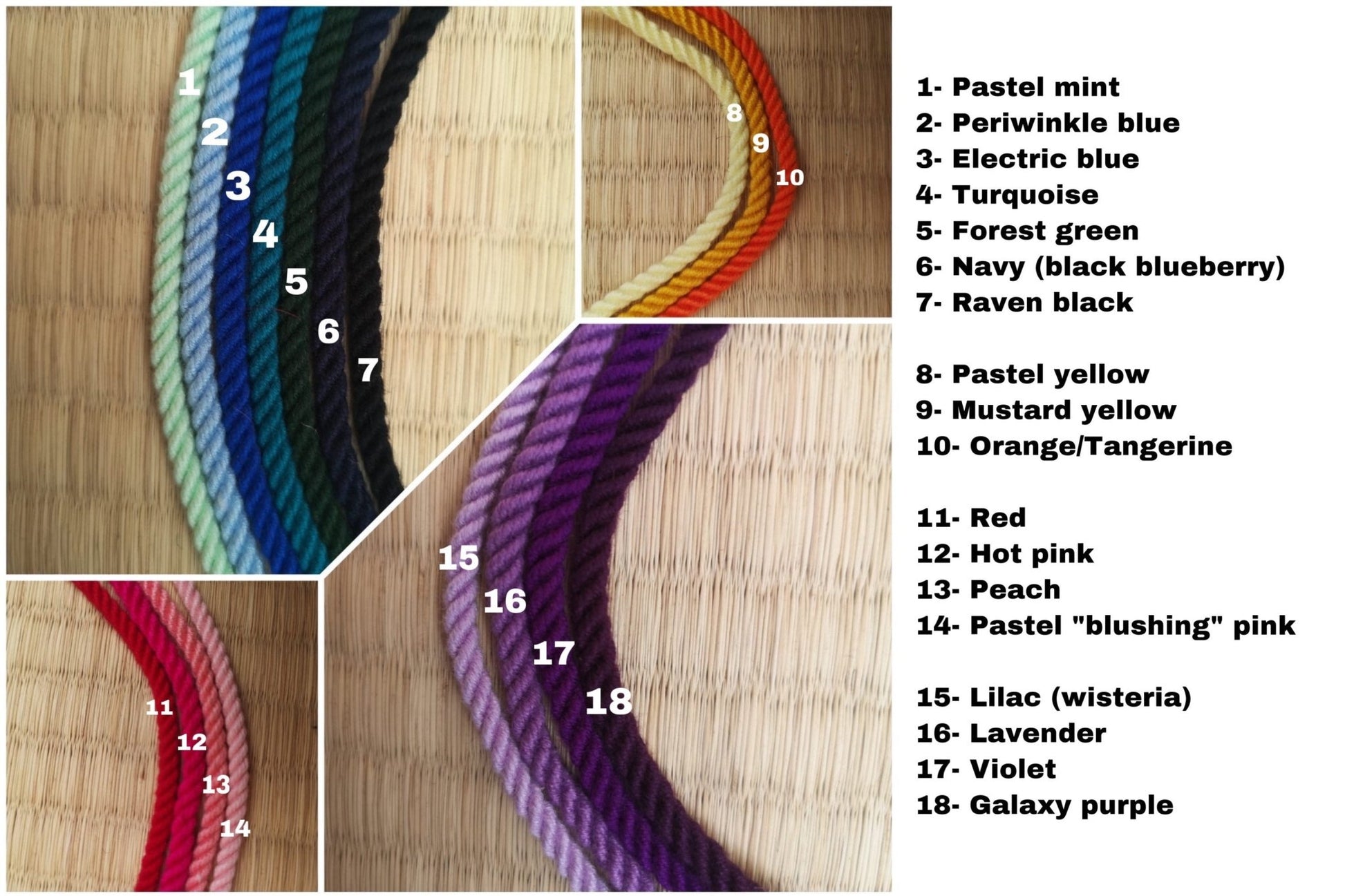 Simple day collar made with bamboo rope - RebornRopes