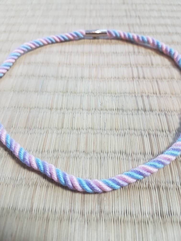 Simple day collar made with bamboo rope - RebornRopes