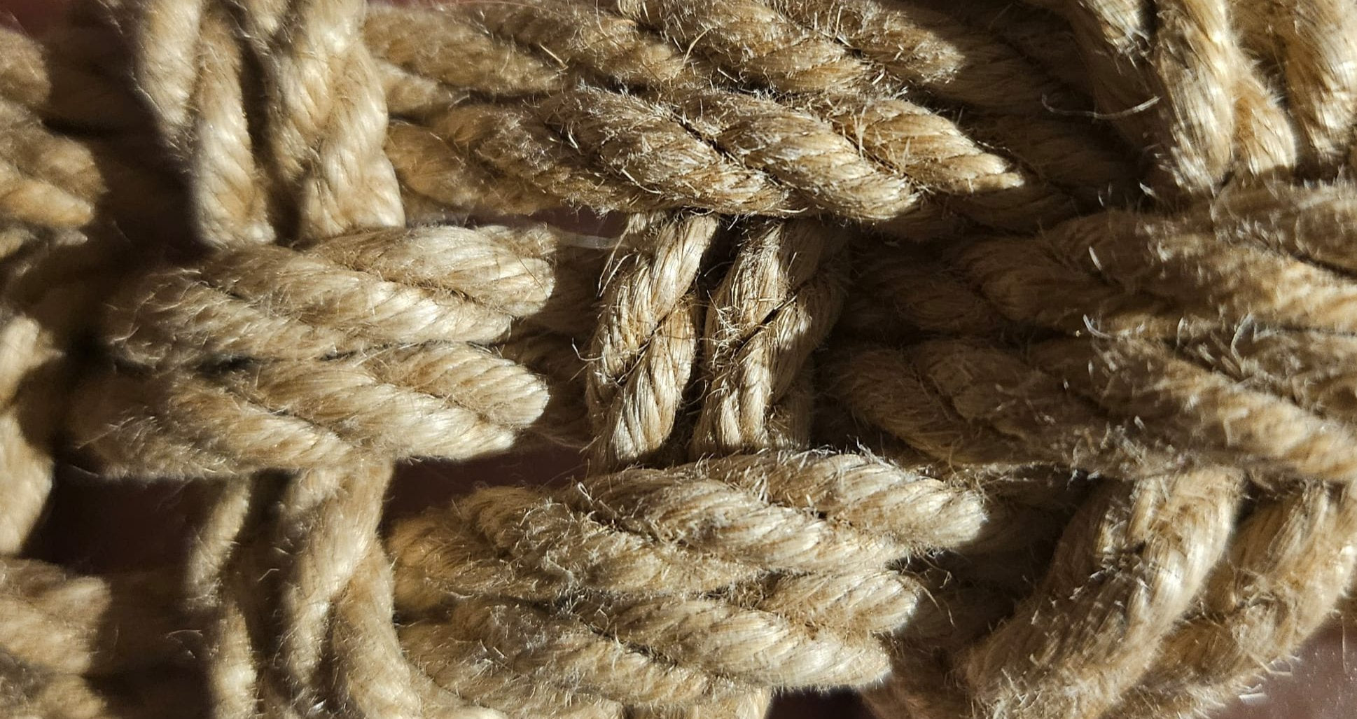 Jute rope weaving shibari