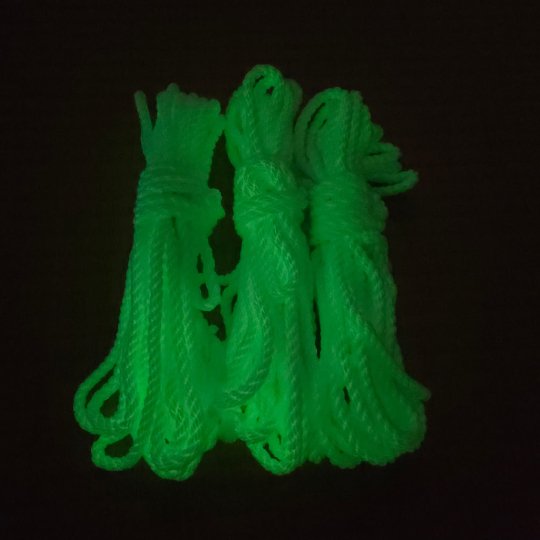 White Shibari UV Glow Rope - RebornRopes